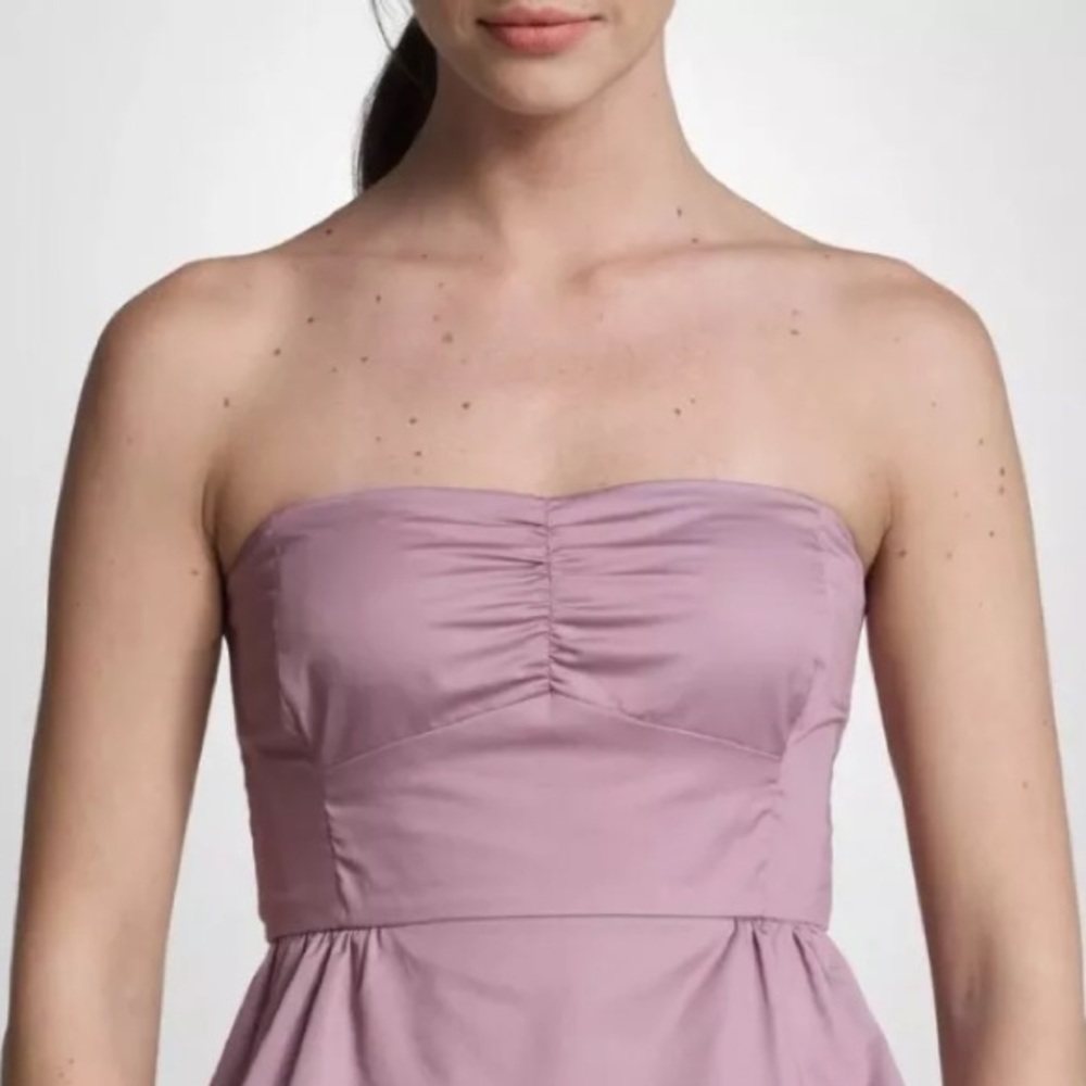 J Crew Tiered Strapless Black Dress